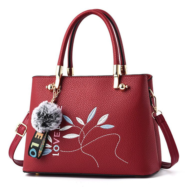 MU LANG The new style bag women bags is a sweet fashion handbag with a shoulder bag leaves