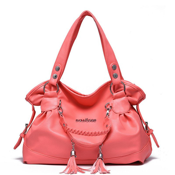 The new Women's classic bag Leisure tassel Soft package Women's cross handbag single shoulder bag A variety of color