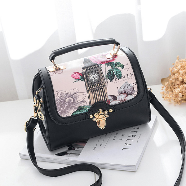 Women bag handbag PU leather women leather handbag casual oil picture pattern women shoulder bag fashion female tote package