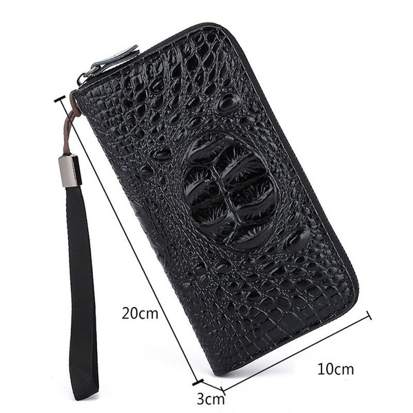 New Men Wallets crocodile Pattern Zipper Long Design men's Wallet Wallet Male Clutch Bag Purse Hand Bag Man