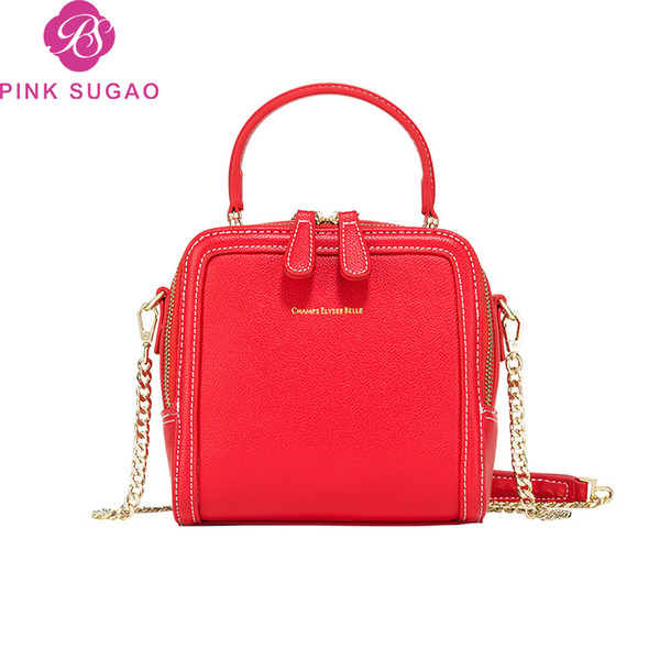 Pink sugao designer luxury handbags purse designer handbag for women high quality shoulder bags wholesales hot sales tote bag pu leather