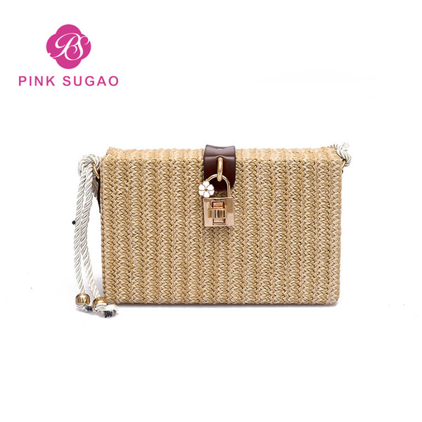 Pink Sugao Handbags Purses Designer Wallet Women Crossbody Bag Shoulder Bag Female Straw bag N041703