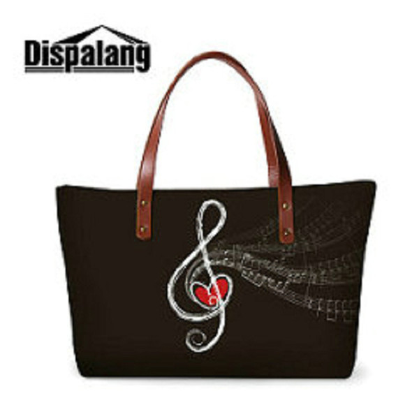 Musical Note Printing New Fashion Women Handbags Designer Travel Shoulder Bags Ladies Casual Totes Bag Girls Beach Bags Bolsas Feminina Sac