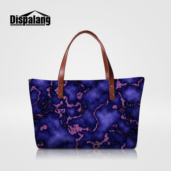 Brand Designer Top-handle Bags Marble Stone Printing Women's Handbags Ladies Summer Beach Bag Girls Party Casual Tote Hand Bag Drop Shipping