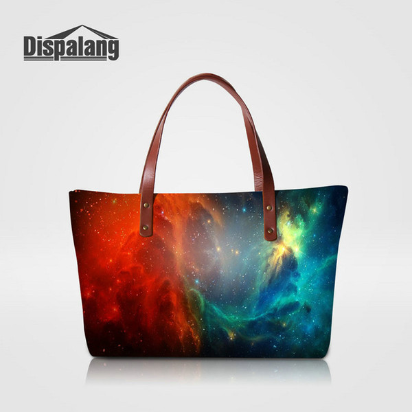 High Quality Handbags For Women Universe Space Ladies Shopping Tote Top-Handle Bags Galaxy Stars Girls Shoulder Beach Bags Factory Wholesale