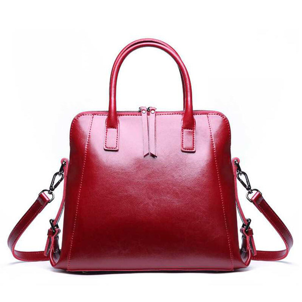 Famous Brand New Style Handbags High Quality Casual Female Bags Genuine Leather Tote Brand Shoulder Messenger Bag Ladies Large Handbag W1043