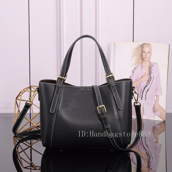 2019 High quality MICHAEL Tom handbags lady trend The original imported top layer lychee grain leather hardware portable totes