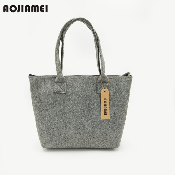 New felt simple woman handbags designer handbags shoulder bags Shopping bags drop shipping can customize logo