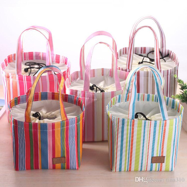 Wholesale-New Fashion Lunch bags foldable bag leisure portable handbags shopping bag waterproof keep warm lunch bags A0503