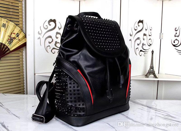 rock and fashion style black designer backpack bags fashion famous luxury brand mens backpacks handbag travel bags