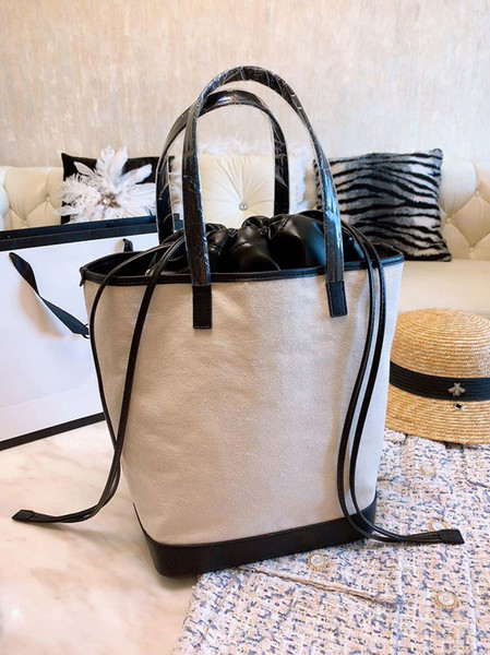 designer handbags canvas material Y brand fashion bucket totes handbag women handbag high quality 2019 newest style purse bag