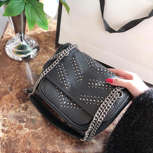 Y brand designer bags rivet chain shoulder designer handbags purse Y brand designer handbags fashion purse