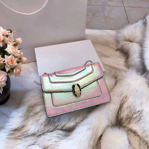 Designer bags famous BVG brand luxury chain shoulder cross body women designer handbags snake head laser fade out color purse bag