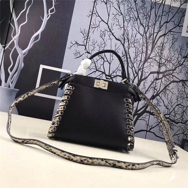 luxury brand designer bag high quality Genuine Leather bag with Serpentine strap 2018 fashion messenger bag high quality