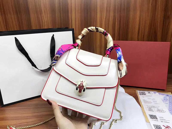 Designer handbags Ribbon fashion totes snake head fashion designer bags luxury brand high quality women fashion purse famous bag