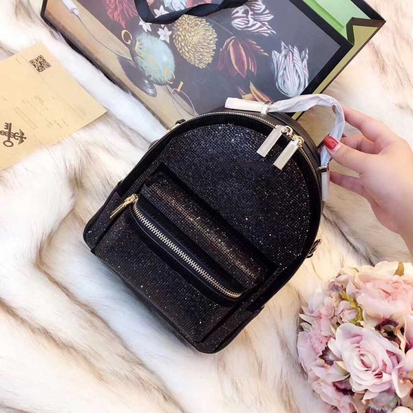 2018 new style designer backpacks varsce brand women shinning designer backpack ladies designer bags fashion brand handbag