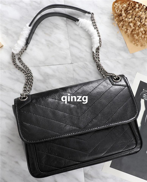 Saint Messenger bag Oil wax skin Designer Handbags high quality Luxury Handbags women bags Metal chain handbag Fashion leather Shoulder Bags