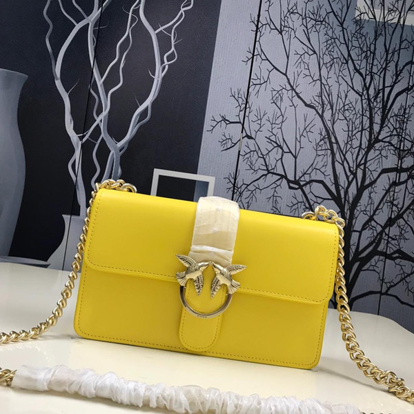 luxury new hot fashion woman lady classic real leather chain swallows letter shoulder bag messenger crossbody flap pik handbag