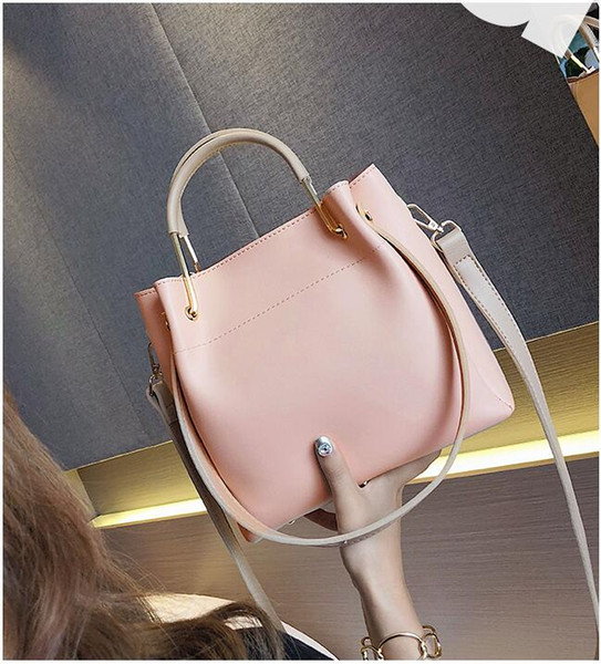 Fashion Female Shoulder Bag Leather Women Handbag Simple Style Messenger Bag Top-handle Large Capacity Hand Bags