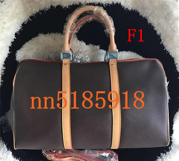 2019 wholesale oxidized leather fashion duffel bag travel bag luxury handbags old flower Boston factory lowest price size 45CM 50CM 55CM