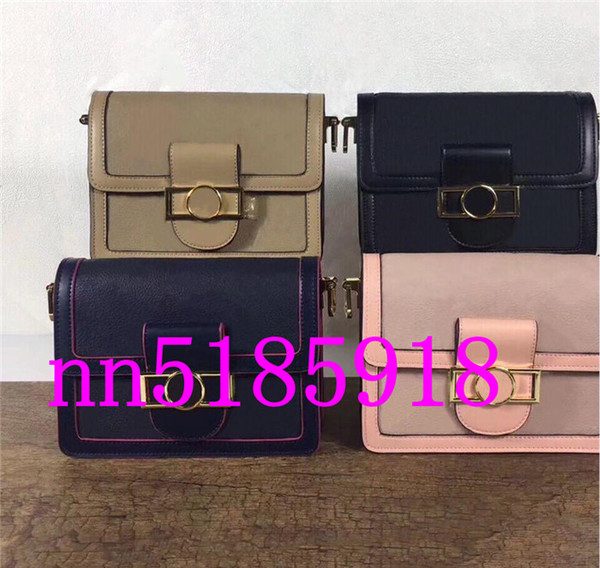 2019 classic fashion contrast color lock small square bag wild one shoulder old flower retro Messenger bag factory wholesale price size 25*1