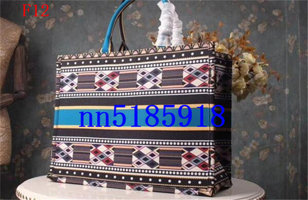 2019 free shipping 41.5 cm handbag canvas embroidery multicolor and dust bag factory lowest price