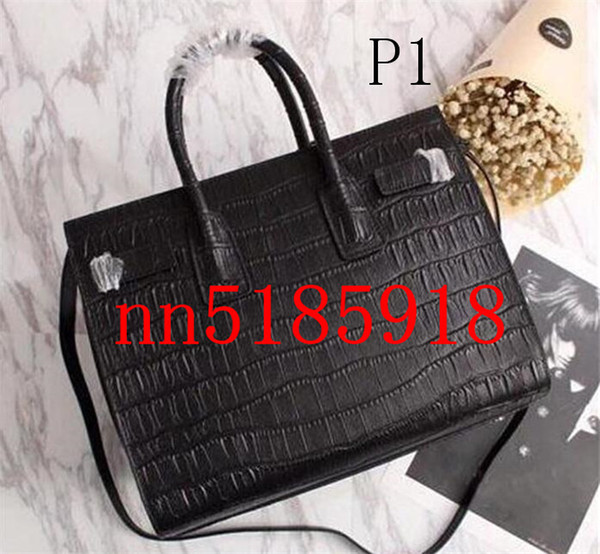 Leather 2019 handbag 32 cm medium crocodile leather zipper top choice cost-effective factory lowest price free shipping