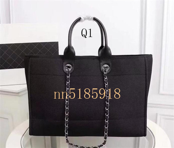 2019 fashion new women's canvas handbag designer beach chain bag factory lowest price size 43*30*15CM free shipping
