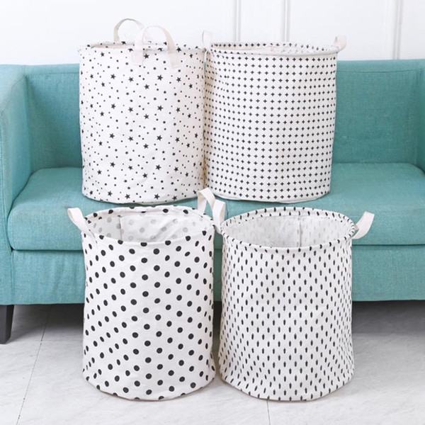 Dirty Clothes Storage Baskets big size Laundry Basket bag Cotton and Linen fabric waterproof storage box buggy bag folding containing box