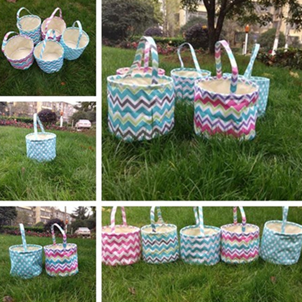 New fashion best selling Easter basket high quality pattern wave Point baskets storage bag Functional Bags T7D5011