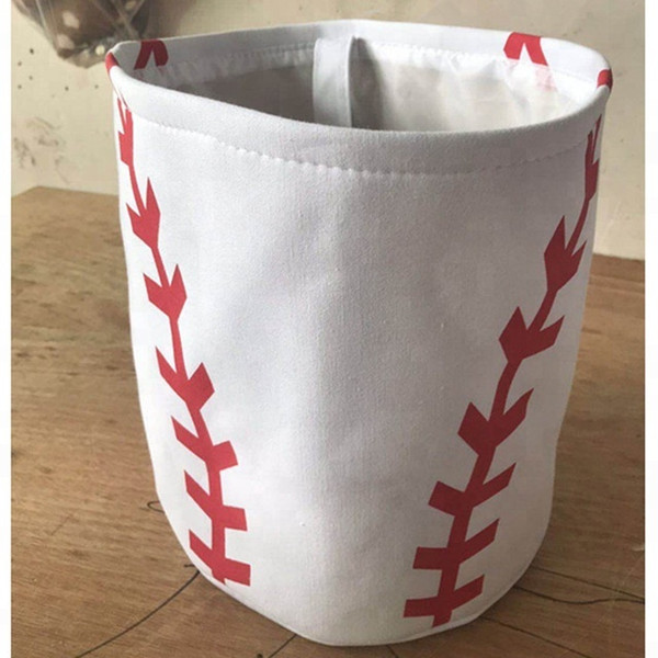 soft printed Sports Canvas Easter Baskets baseball Easter Bucket Personalized Easter Basket Handmade Reversible Fabric Storage Basket