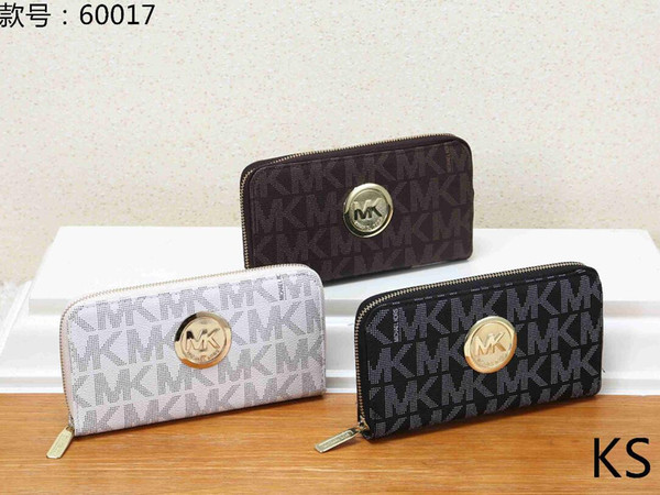 2019 Woman Ladies High Quality Famous Brand Long Single Zipper Pu Leather Wallet Cross Pattern Purse