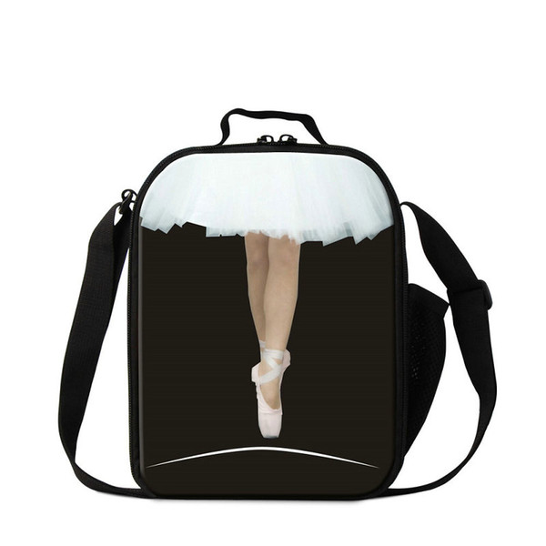 Ballet Dancing Girl Print Lunch Bag For Students Small Cooler Lunch Box Food Bags For Kids Thermal Picnic Bolsas Termica Lancheira Wholesale