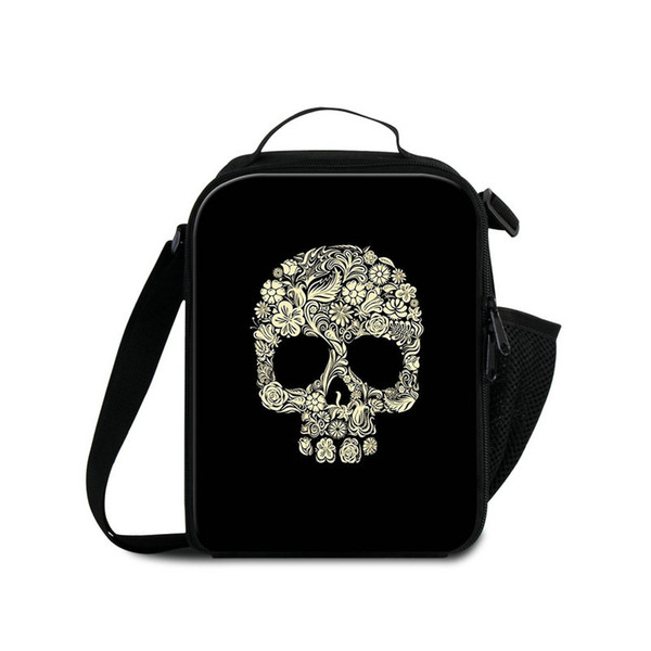 Men Fashion Travel Outdoor Lunch Bag 3D Printing Skull Children Small Food Drinks Ice Packs Kid Thermal School Lunchbox Isothermic Container