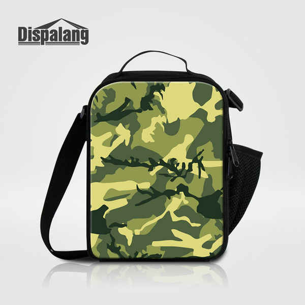 New Fashion Lunch Bag Men Portable Thermal Insulated Lunch Bag 3D Camouflage Design Students Lunchbox Adults Food Bags Meal Lunch Container