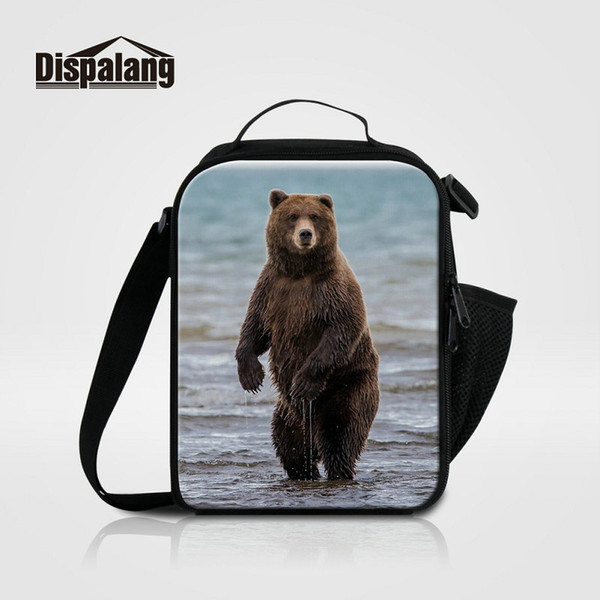 Oxford Thermal Lunch Bags For School Adults Food Cooler Bag For Work Bear Animal Printing Insulated Picnic Lunch Box Bag Child Bolsa Termica