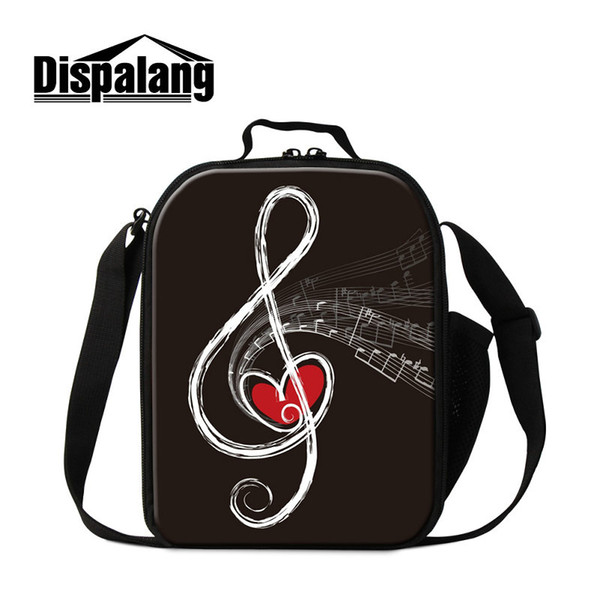 Good Quality Canvas Isothermic Bags For Children Small School Lunch Bags Musical Note Thermal Insulated Cooler Bag Lunch Box For Women Kids