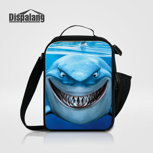 Children Thermal Food Messenger Bags For School Unique Design Shark Animal Lunch Bags For Teenage Boys Kids Insulated Cooler Bags Lancheira