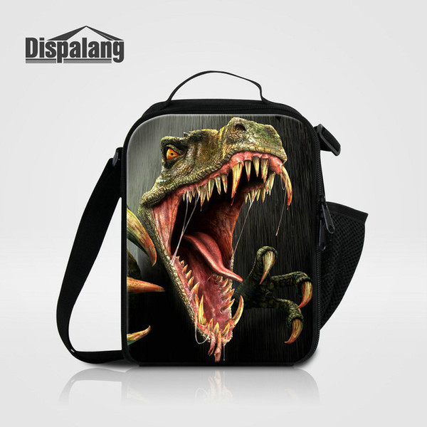 Men Small Picnic Food Lunchbox Cool Animal Dinosaur Deer Lizard Printing Lunch Bag For Children Thermal Insulated Cooler Bags Meal Package