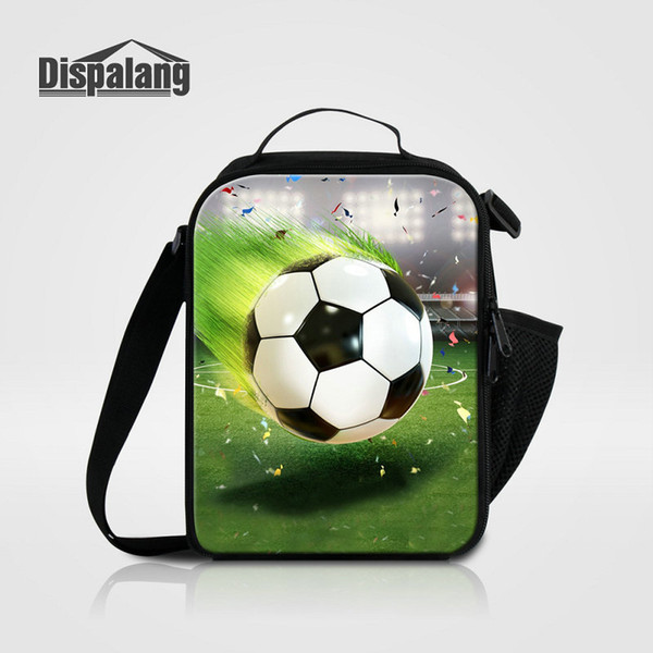 Thermal Food Picnic Lunch Bags For Men Custom Soccer Football Printing Kids Cooler Lunch Box Bag For Boys Insulated Lancheira Meal Lunchbox