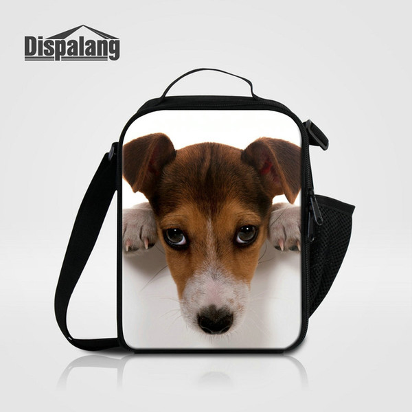 New Porable Thermo Lancheira Lunch Bags For Children Jack Russel Pug Dog Multifunction Food Picnic Lunchbox For Students Adults Cooler Bags