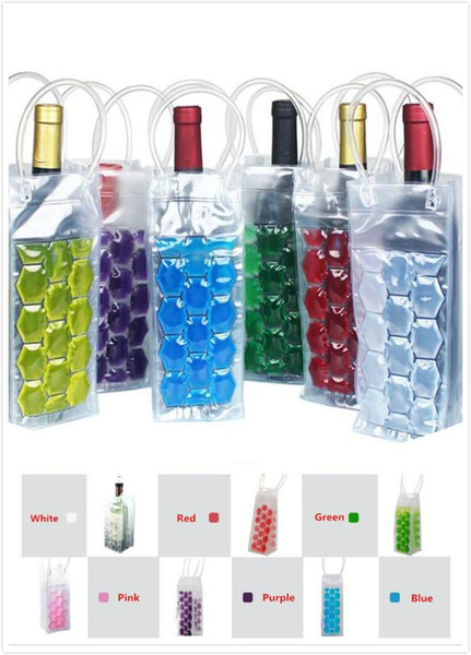 2018 Wine Cooler PVC Beer Cooler Bag Outdoors Ice Gel Bag Picnic CoolSacks Wine Chillers Beer Frozen Bag Bottle Cooler