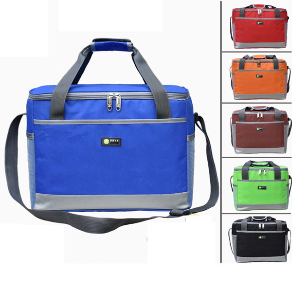 12L 16L 22L oxford thickening cooler bag thermal big picnic lunch box ice pack drinks vehicle insulation shoulder cool bag