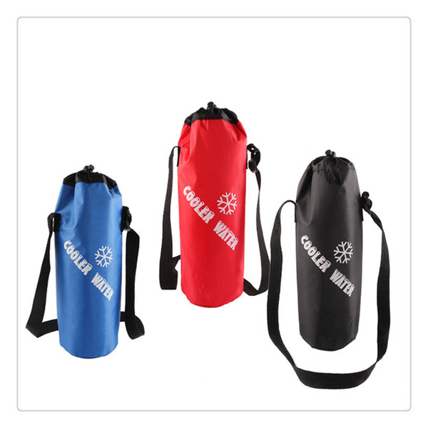 Universal Drawstring Water Bottle Pouch High Capacity Insulated Cooler Bag for Traveling, Camping, Hiking is Good Insulation Durable