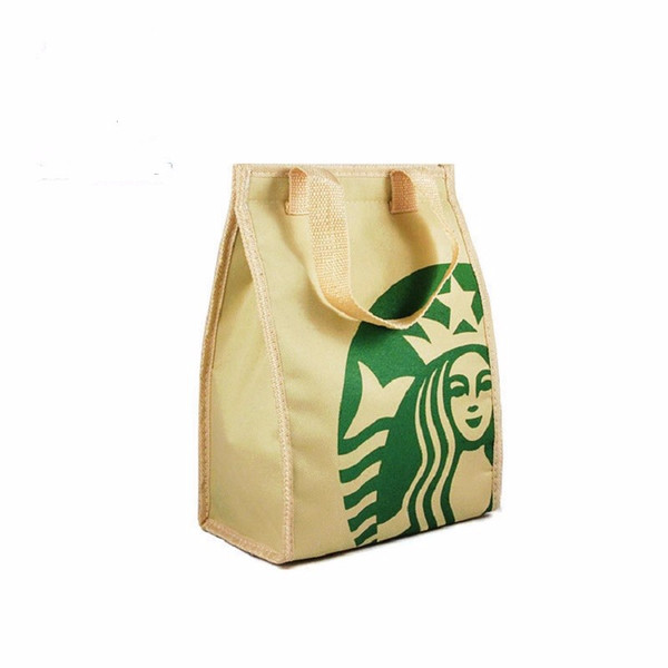 starbuck cooler Thermal insulation bag package portable lunch picnic bag thickening thermal breast cooler bag box