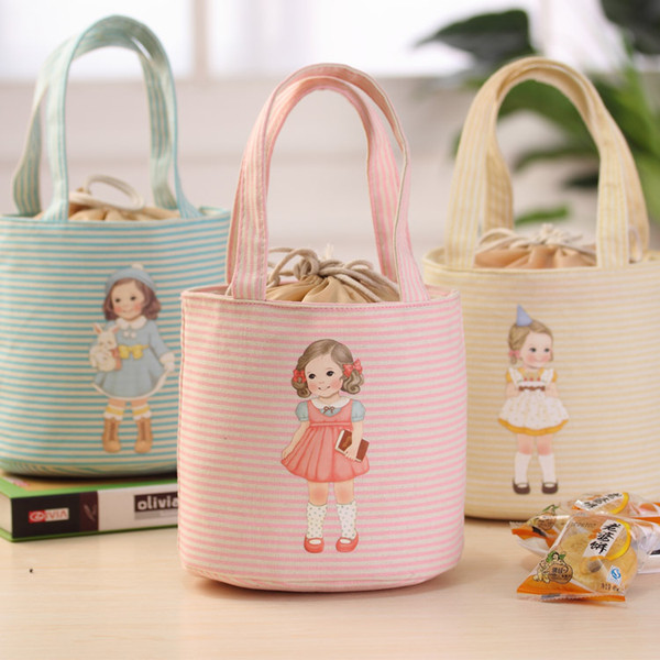 Lovely Simple high quality aluminized paper lining lunch box lunch bag ice bag 4 color options Portable