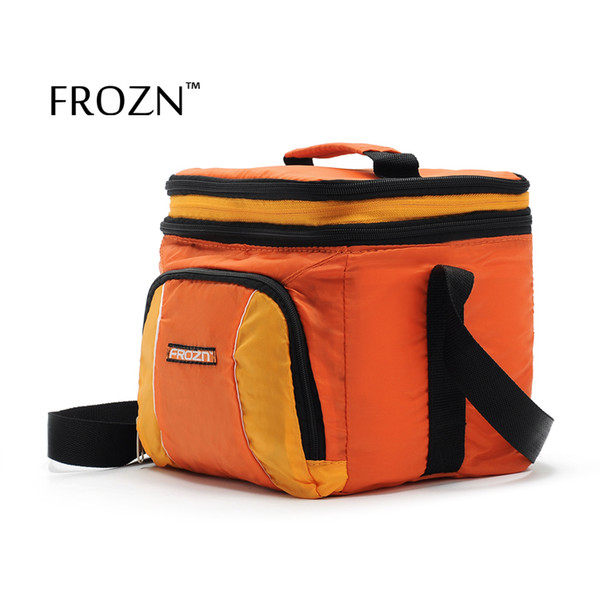 FROZN 2 Layers Lunch Box Picnic Cooler Bag Insulated Travel Built-in plastic box