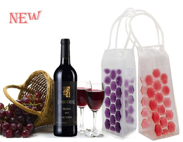 Wine Cooler PVC Beer Cooler Bag Outdoors Ice Gel Bag Picnic CoolSacks Wine Chillers Beer Frozen Bag Bottle Cooler