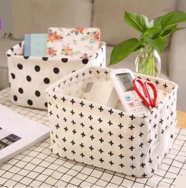 Small fresh table clutter basket storage basket portable frame receive basket cloth art receive organize