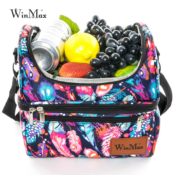 Winmax Large Thicken Women Fresh Keeping Waterproof Cooler Lunch Bags Men Portable Travel Insulation Thermal Cooler Bag Ice Pack